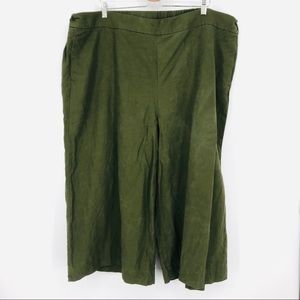 Point Sur Size 22 Green Seaside Linen Pants